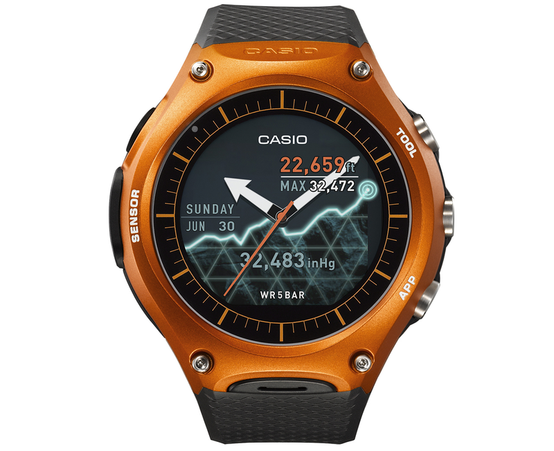 Illustration for article titled Casio’s Sensor-Packed Android Wear Watch Can Survive the Outdoors Longer Than You